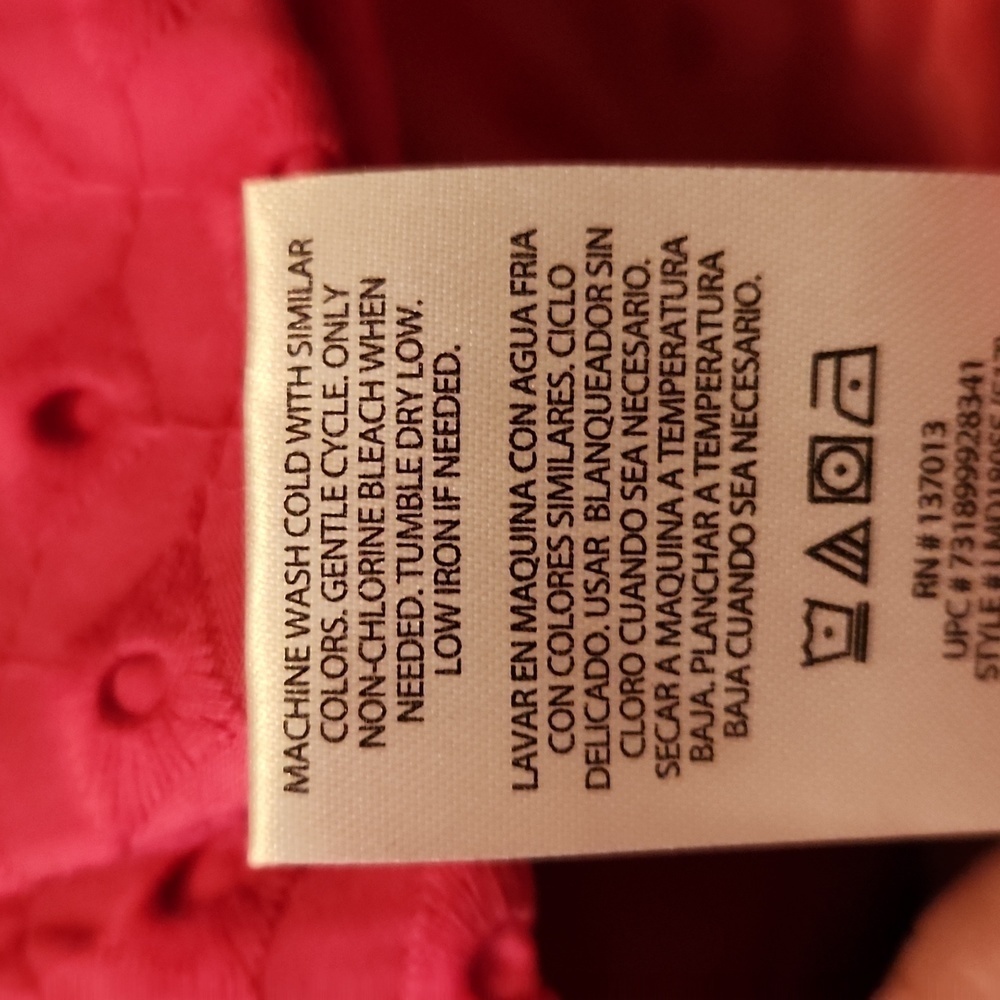 The Limited Hot Pink Eyelet Tailored Short Size 8 - Picture 11 of 15